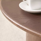 Table basse JVNOXK lot de 2, table basse ronde en MDF pour salon, appartement, espace de loisirs, noyer