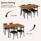 Ensemble table à manger avec 4 chaises rembourrées, bords lisses, ensemble de 4 chaises de table de cuisine en bois pour salle à manger, cuisine, appartement