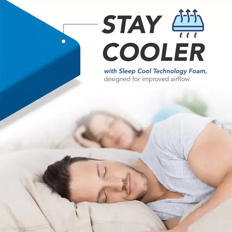 DynastyMattress Surmatelas en mousse à mémoire de forme 4 pouces CoolBreeze pour canapés-lits convertibles et pliants – Taille standard – Canapé non inclus – Fabriqué aux États-Unis