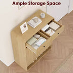 Meuble à chaussures moderne, Organisateur de chaussures en bois pour entrée avec 2 tiroirs et étagères réglables, Étagère à chaussures autoportante pour salon et chambre