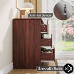 GustoWave Armoire Moderne, Commode de Rangement en Bois avec 6 Tiroirs pour Chambre, Salon, Couloir, Marron