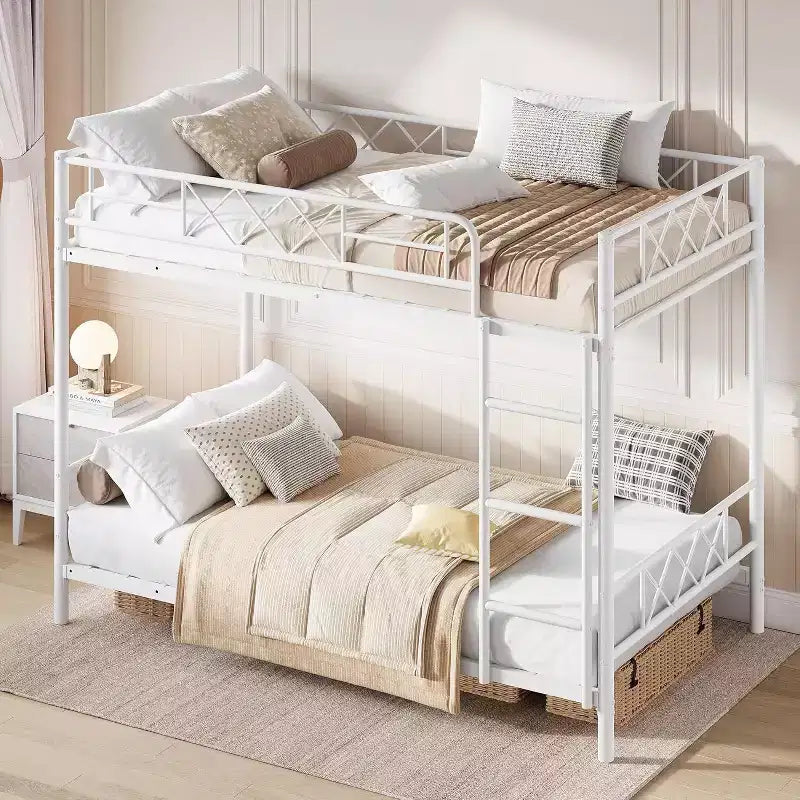 GuatoWave Lit Superposé Double Robuste Gain de Place avec Escalier pour Adultes, Adolescents et Enfants
