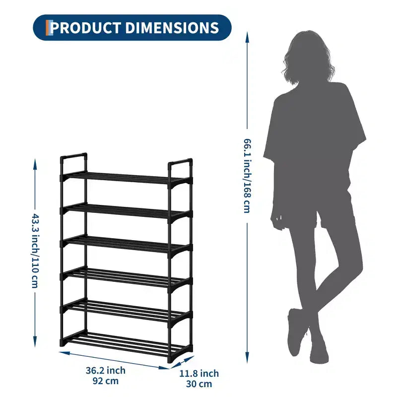 Meuble à Chaussures Réglable Fin avec Étagères en Tissu Non Tissé, Rangement de Chaussures Robuste pour Entrée, Placard et Chambre à Coucher