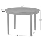 Table de salle à manger Lifestorey Astroria 46 avec tablier cannelé et plateau rond