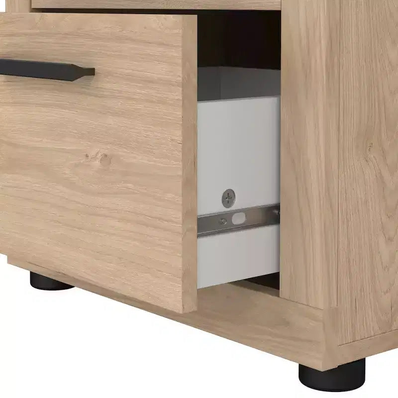 Tvilum, Table de chevet Mira à 2 tiroirs - Lot de 2, Jackson Hickory
