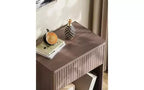 Table de chevet DEXYLLO, table de nuit en bois avec tiroir de rangement et étagère ouverte, table de chevet cannelée pour chambre à coucher, table de chevet de style Mid-Century