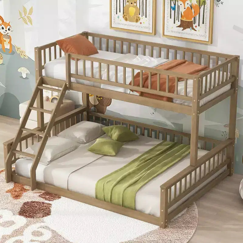 Lit en bois jumeau XL FAMYYT ? Avec garde-corps, échelle, montage facile
