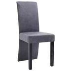 vidaXL Lot de 4 Chaises de Salle à Manger Similicuir Suédé Marron et Bois Massif