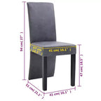 vidaXL Lot de 4 Chaises de Salle à Manger Similicuir Suédé Marron et Bois Massif