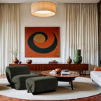 Pouf rembourré en tissu Akira Meridian Furniture