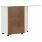 vidaXL Meuble à roulettes Blanc Bois de pin massif, bois d'ingénierie, plastique