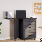 vidaXL Meuble à roulettes Blanc Bois de pin massif, bois d'ingénierie, plastique