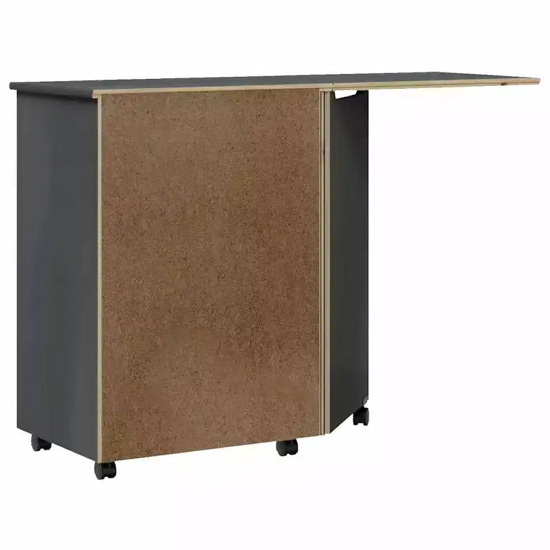 vidaXL Meuble à roulettes Blanc Bois de pin massif, bois d'ingénierie, plastique