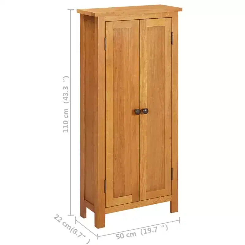 vidaXL Meuble de rangement Chêne clair Bois de chêne massif, MDF plaqué Moyen