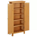 vidaXL Meuble de rangement Chêne clair Bois de chêne massif, MDF plaqué Moyen