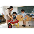 AEELLEEA Brouette en métal pour enfants, Chariot de jardin de 33 lb pour enfants, Chariot utilitaire de jardin avec plateau en acier robuste pour feuilles, terre, sable, outil de jardinage extérieur