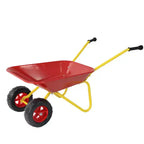 AEELLEEA Brouette en métal pour enfants, Chariot de jardin de 33 lb pour enfants, Chariot utilitaire de jardin avec plateau en acier robuste pour feuilles, terre, sable, outil de jardinage extérieur