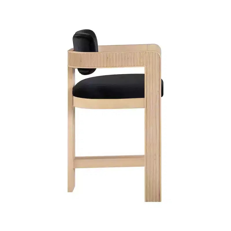 Meridian Furniture Tabouret de bar en velours Sacha
