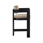 Meridian Furniture Tabouret de bar en velours Sacha