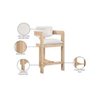Meridian Furniture Tabouret de bar en velours Sacha