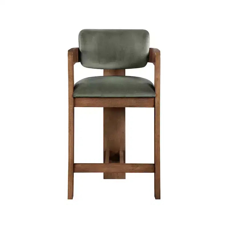 Meridian Furniture Tabouret de bar en velours Sacha