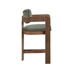 Meridian Furniture Tabouret de bar en velours Sacha