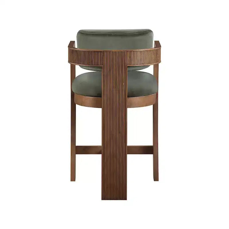 Meridian Furniture Tabouret de bar en velours Sacha