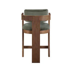 Meridian Furniture Tabouret de bar en velours Sacha