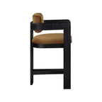 Meridian Furniture Tabouret de bar en velours Sacha