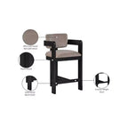 Meridian Furniture Tabouret de bar en velours Sacha
