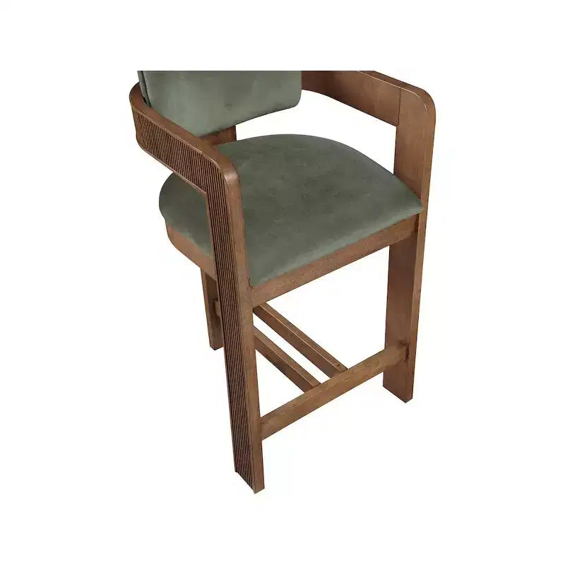 Meridian Furniture Tabouret de bar en velours Sacha