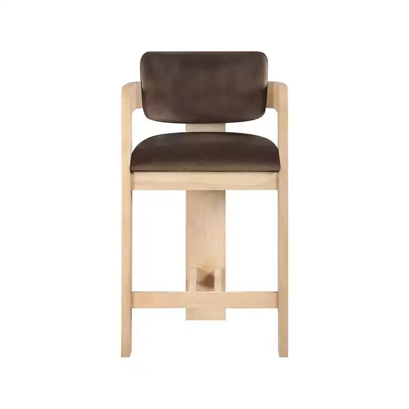 Meridian Furniture Tabouret de bar en velours Sacha