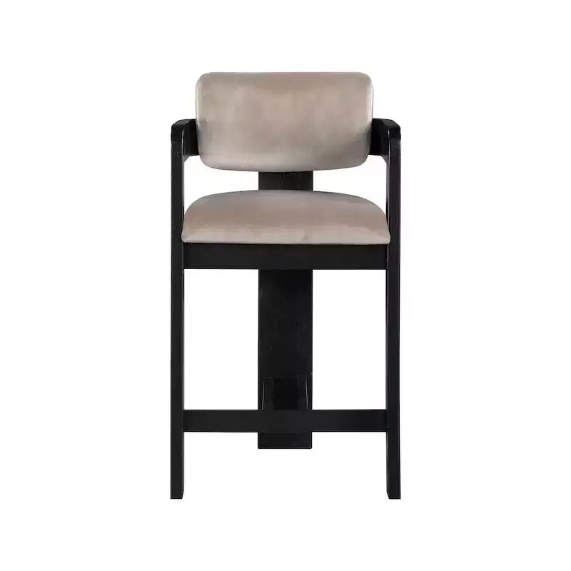Meridian Furniture Tabouret de bar en velours Sacha