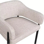 Tabouret de comptoir en tissu rembourré Meridian Furniture Dame, ensemble de 2