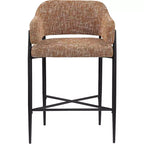 Tabouret de comptoir en tissu rembourré Meridian Furniture Dame, ensemble de 2