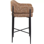 Tabouret de comptoir en tissu rembourré Meridian Furniture Dame, ensemble de 2