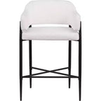 Tabouret de comptoir en tissu rembourré Meridian Furniture Dame, ensemble de 2