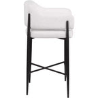 Tabouret de comptoir en tissu rembourré Meridian Furniture Dame, ensemble de 2