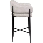 Tabouret de comptoir en tissu rembourré Meridian Furniture Dame, ensemble de 2