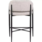 Tabouret de comptoir en tissu rembourré Meridian Furniture Dame, ensemble de 2