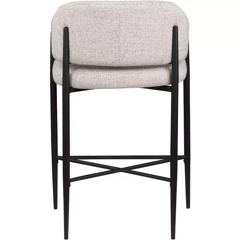 Tabouret de comptoir en tissu rembourré Meridian Furniture Dame, ensemble de 2