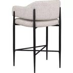 Tabouret de comptoir en tissu rembourré Meridian Furniture Dame, ensemble de 2