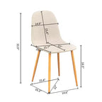 Ensemble de salle à manger rond FurnitureR pour 4 personnes, table de cuisine de 80 cm avec 4 chaises rembourrées, ensemble de salle à manger avec pieds en bois pour petit espace, appartement, coin petit-déjeuner