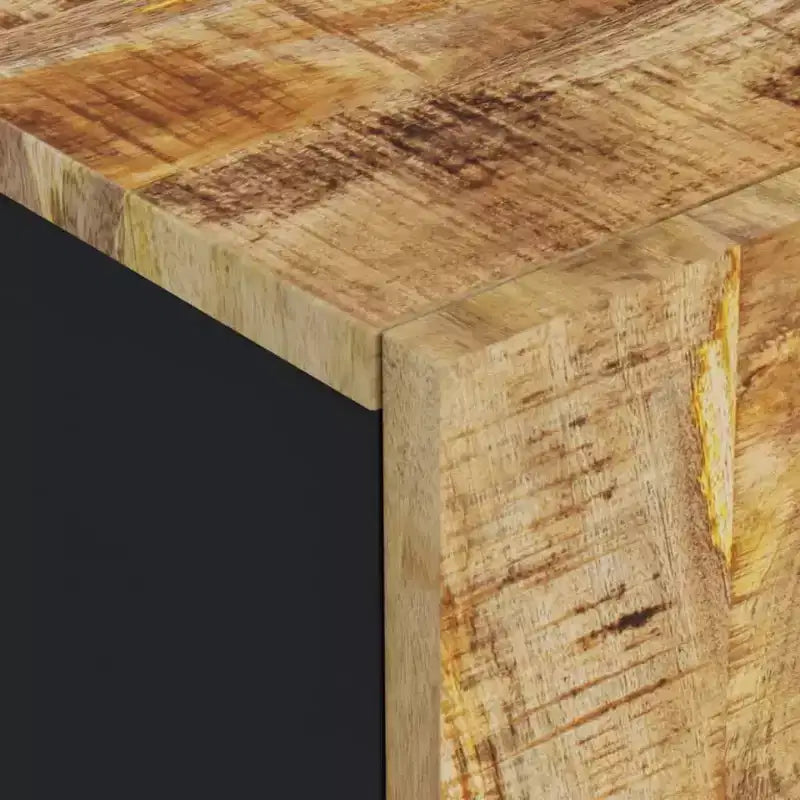 vidaXL Meuble sous lavabo Bois naturel Bois de manguier massif Meuble sous lavabo moyen