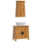 vidaXL Ensemble de meubles de salle de bain Bois Pin massif Moyen