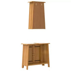 vidaXL Ensemble de meubles de salle de bain Bois Pin massif Moyen