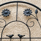 MAYEERTY Lot de 2 treillis de jardin en métal noir antirouille de 220 x 50 cm pour plantes grimpantes