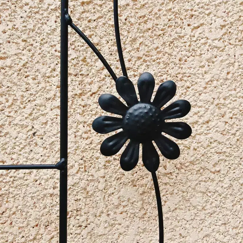 MAYEERTY Lot de 2 treillis de jardin en métal noir antirouille de 220 x 50 cm pour plantes grimpantes