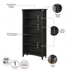 Bibliothèque haute à 5 étagères Salinas (lot de 2) de Bush Furniture