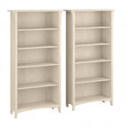 Bibliothèque haute à 5 étagères Salinas (lot de 2) de Bush Furniture